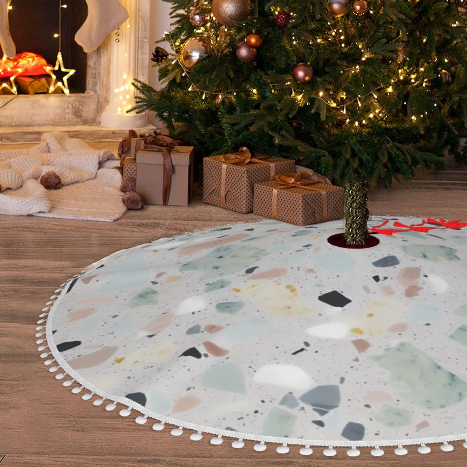 Tapis de sapin de Noël imperméable pour protéger le sol avec élégance