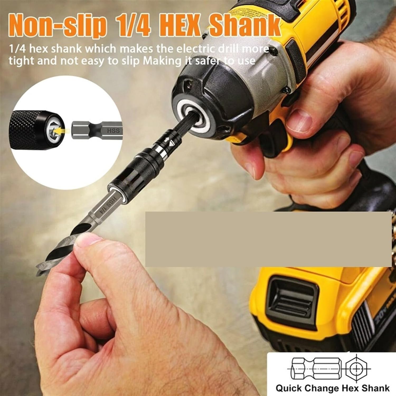 Woodworking Stubby Drill Bits Set Quick Change Tools (Color : Set B(6PCS))