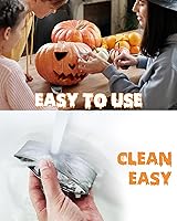 Vista 10 de JUSTOTRY Pumpkin Carving Kit - Halloween Pumpkin Face Shape Cookie Cutters Tools Set Easy & Safe Adults Kids DIY, Stainless Steel 23 Molds with 3 23