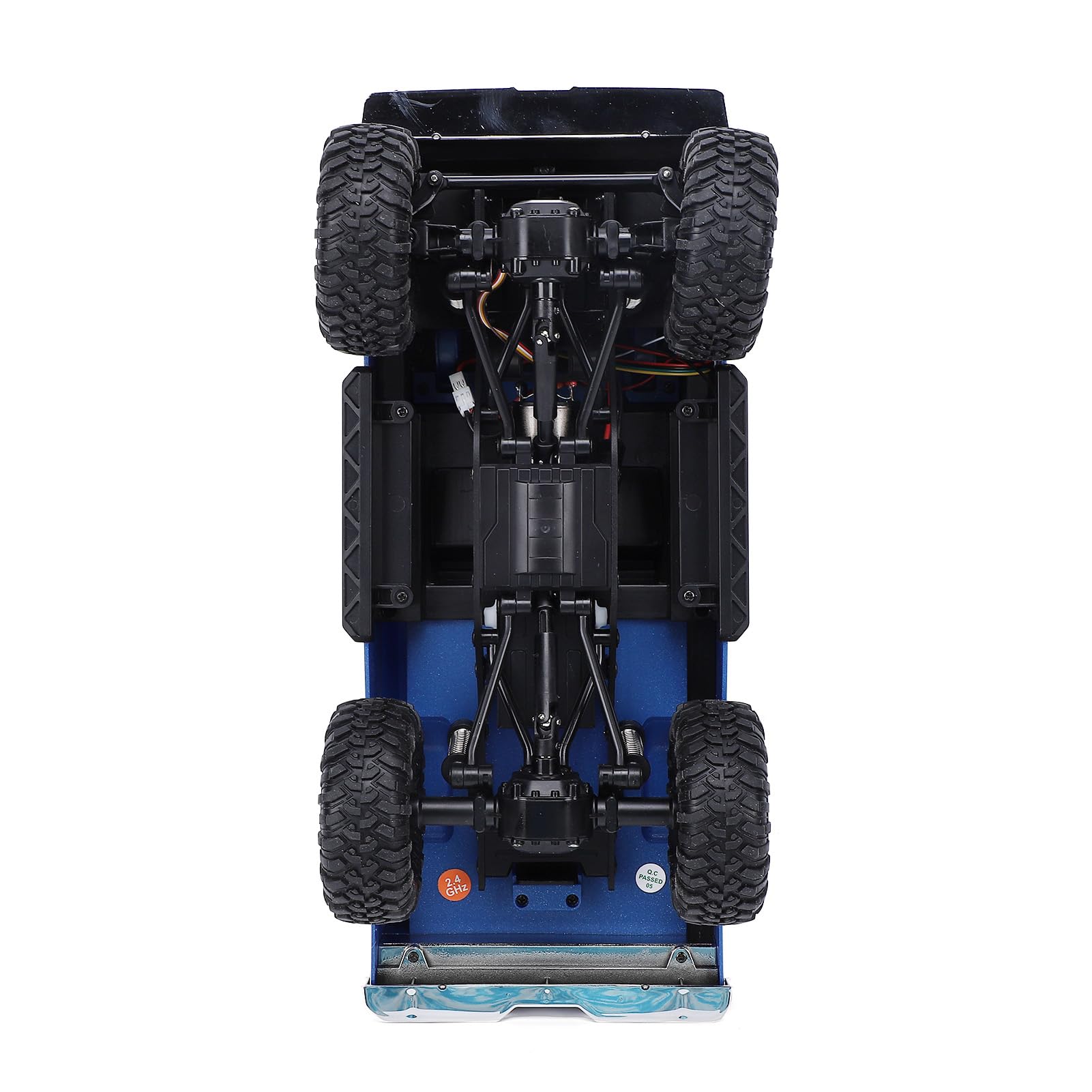 Pickup Radiocomandato in Scala 1/16 a 2,4 GHz, con Luci a LED, Trazione Integrale, Fuoristrada, Dotato di Luci Colorate, velocità Massima 10 Km/h, Autonomia di 25 Minuti, (Blu)