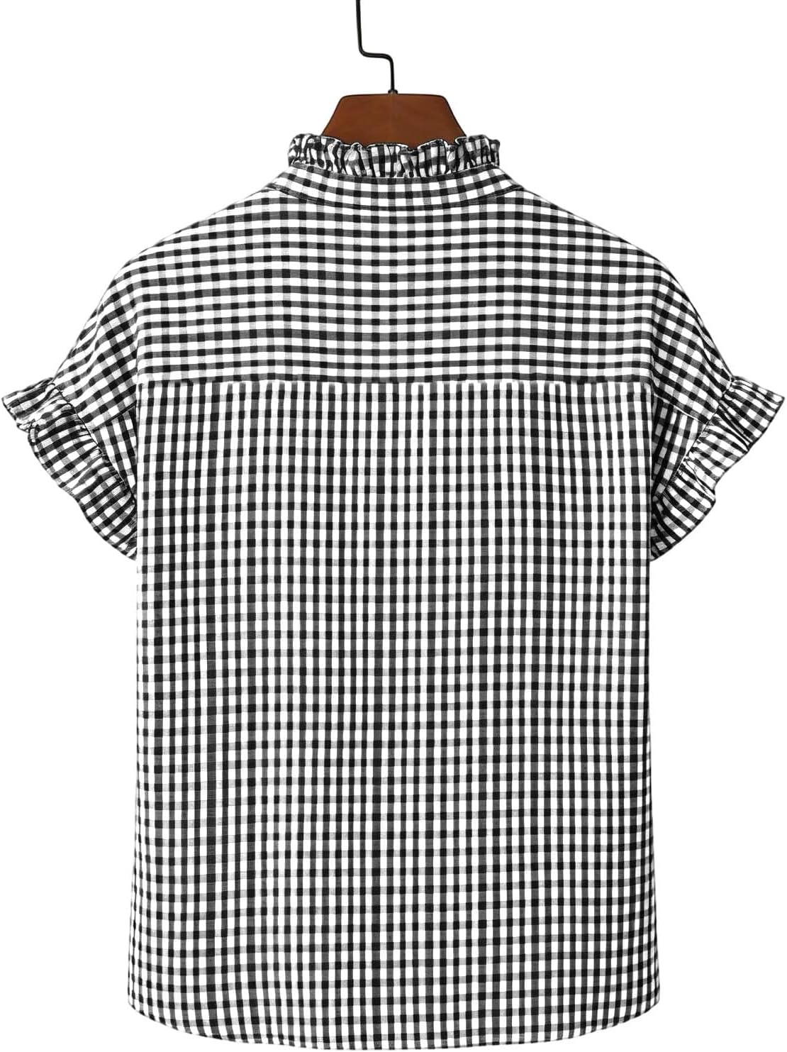Y2k Tops for Women Ruffle Trim Casual Fashion Shirts Work Office Business Button Ruched Blouses Tees