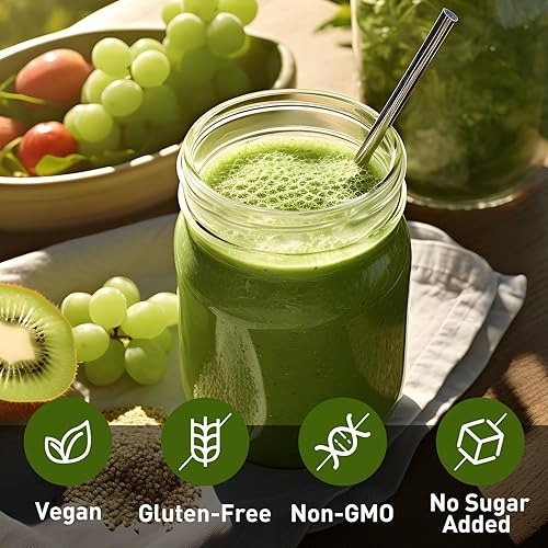 Miniatura 3 de UNLEASH'D ORGANIC Hierba de cebada en polvo 1 libra 100% puro y orgánico, superalimentos verdes ricos en vitaminas, minerales, fibras y antioxidantes