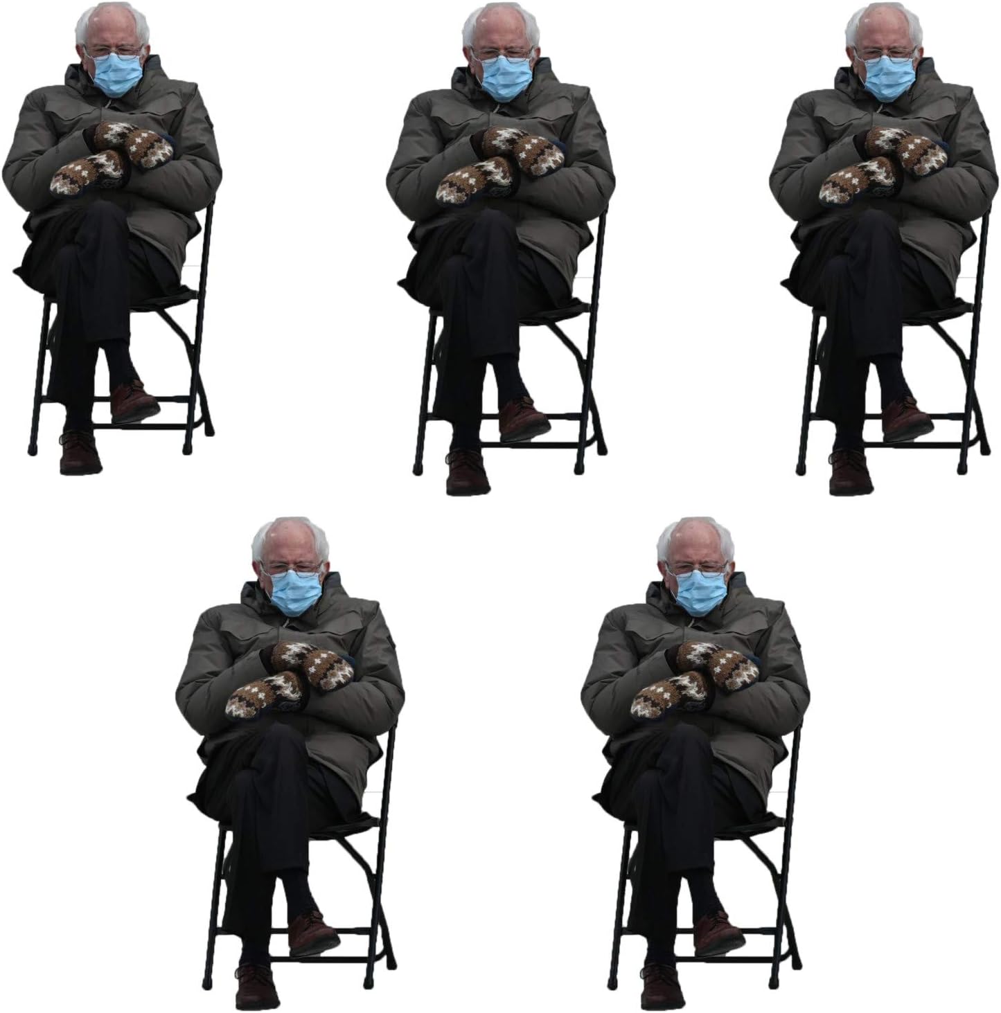 Buy Scoutdoors Bernie Sanders Mittens Sitting Inauguration Giant Sticker 8 3 By 4 Clear Background So You Can Put Bernie Anywhere Indoor Sticker Make Your Own Real Life Funny Meme 5