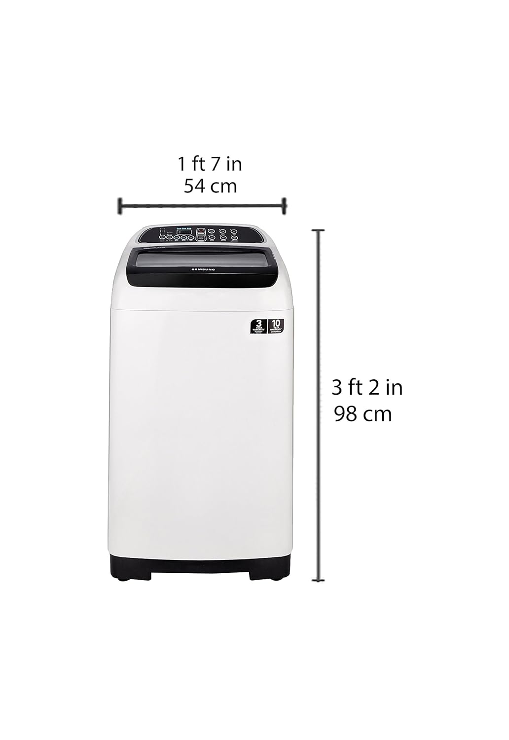 Dimensions of the Samsung WA65K4200HA washing machine