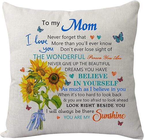 Funda de almohada para madre de hija e hijo, regalo inspirador para mi mamá, nunca olvides que te amo, funda de almohada divertida para mamá, funda disponible en Yaxa Peru