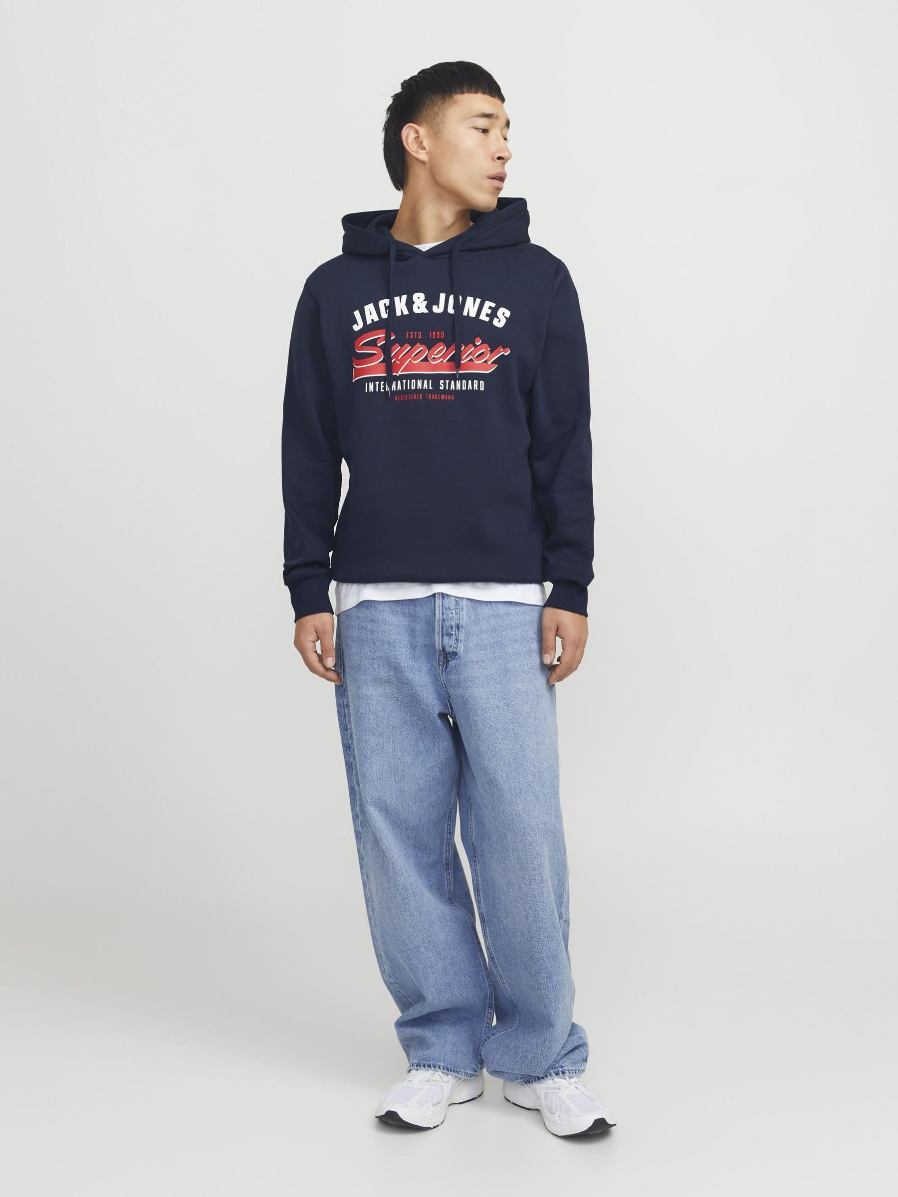 Jack & Jones Jjelogo Noos Sweat À Capuche À 2 Col 24/25 Sweatshirt à Capuche Homme (Lot de 1)