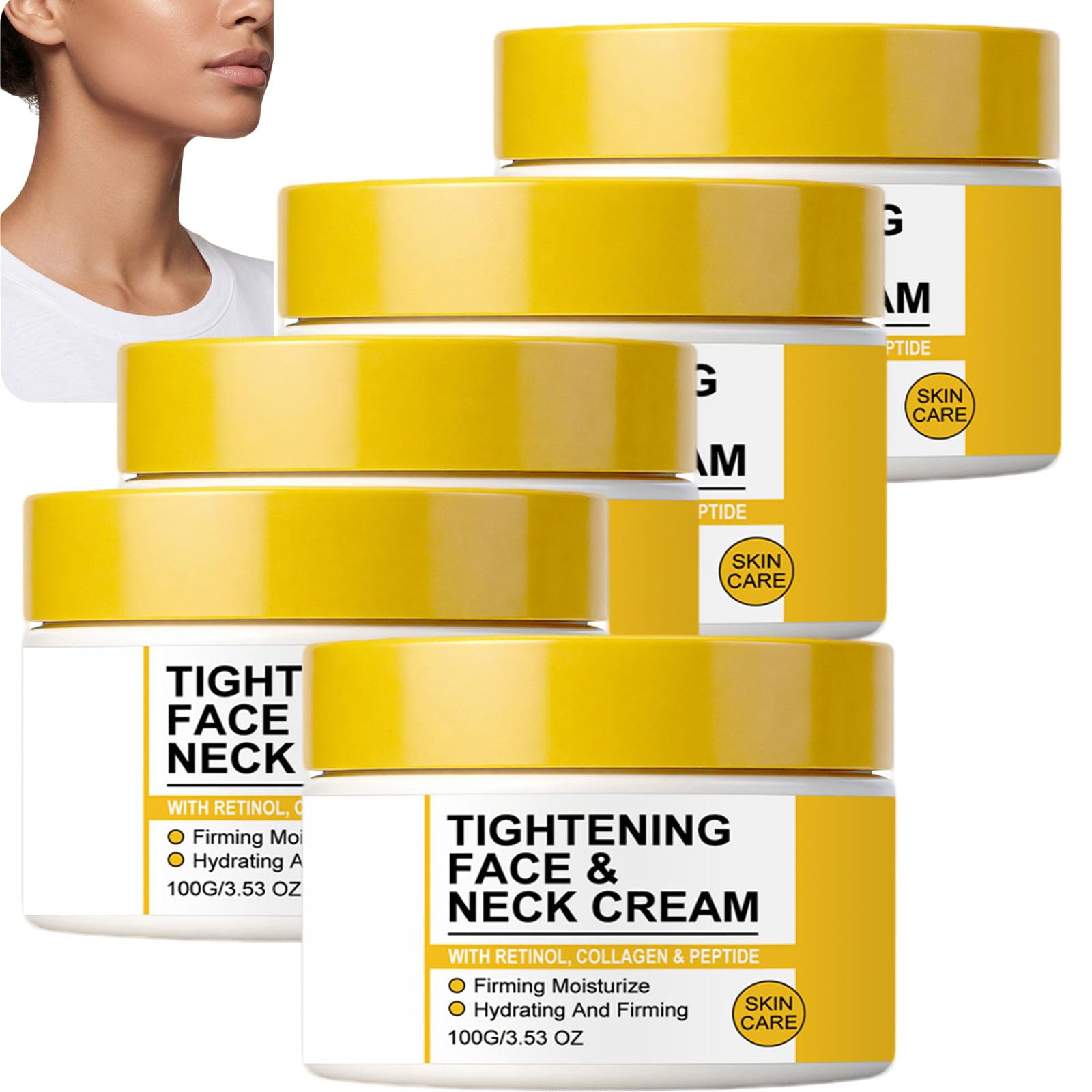 Crema idratante rassodante per collo e pelle, anti-invecchiamento, crema rassodante per il viso al retinolo, crema rassodante al collagene all'acido ialuronico, crema rassodante per il viso e la pelle