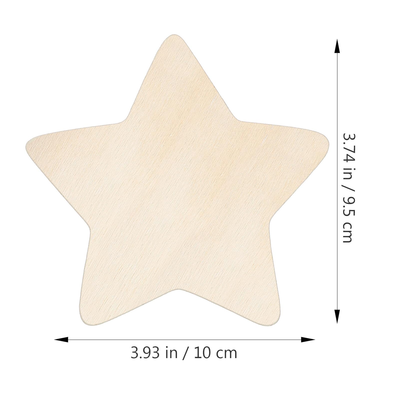 Astillas de Madera en Forma de Estrella para Manualidades Diy, 50 Piezas