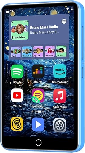 Miniatura 10 de Reproductor MP3 de 128 GB con Bluetooth 5.4, reproductor MP3 portátil multifuncional de música Bluetooth de 2.4 pulgadas con altavoz, radio FM,