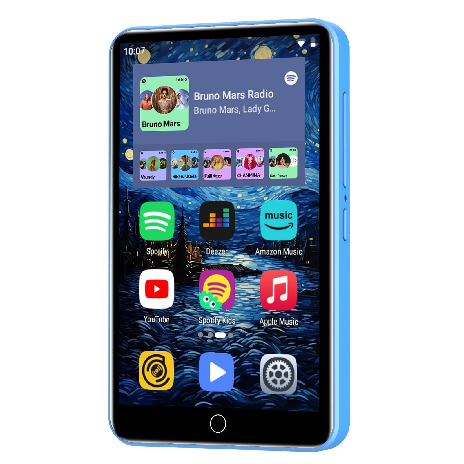 MP3 Player with Bluetooth and WiFi 80GB Storage Android OS 4 Touch Screen Spotify Music Video Player Built-in