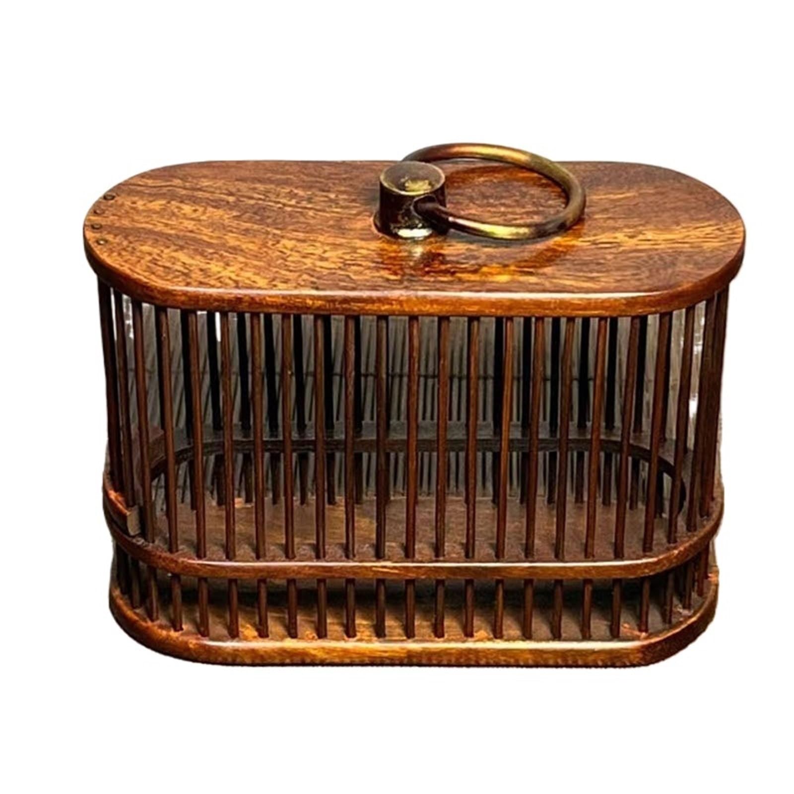 Cage à grillons artisanale en bois véritable style rétro traditionnel
