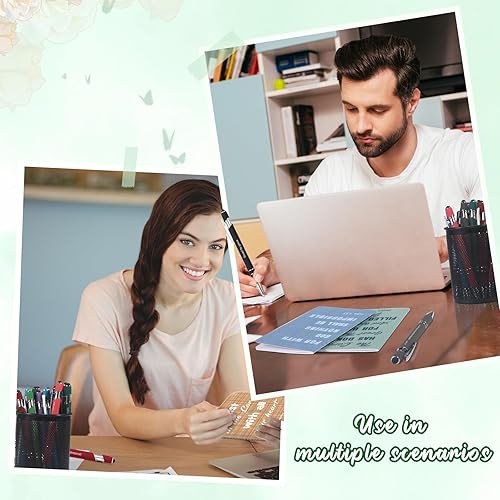 Miniatura 7 de Funrous 32 bolígrafos con cita motivacional, bloc de notas inspiradoras, mini diario motivacional con bolígrafo, cuadernos pequeños, juego de regalo