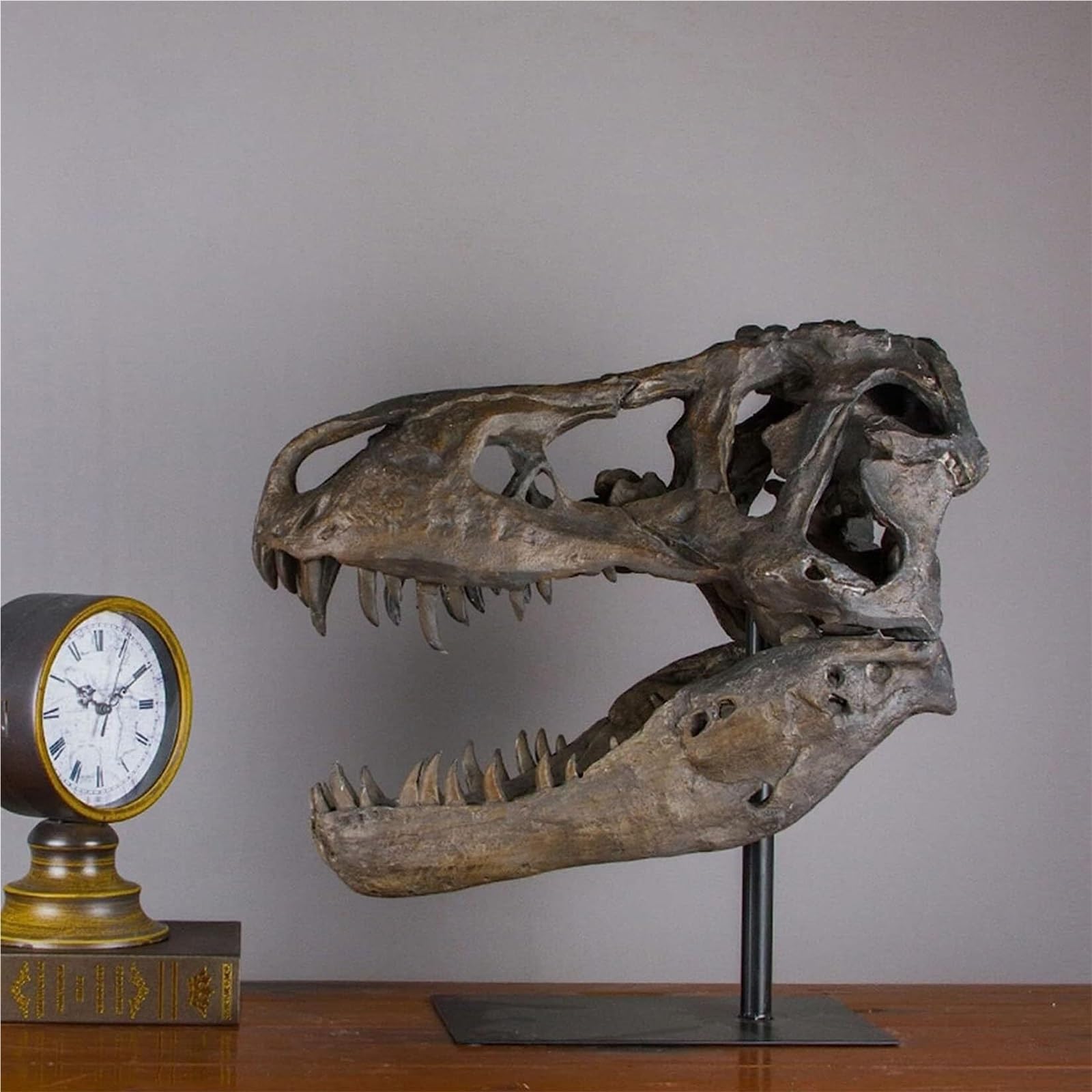 Dekoracja pomieszczenia model czaszki dinozaura ze stojakiem, skamielina, archeologia, rzemiosło, rekwizyt do nauki, zabawne akcesoria na biurko