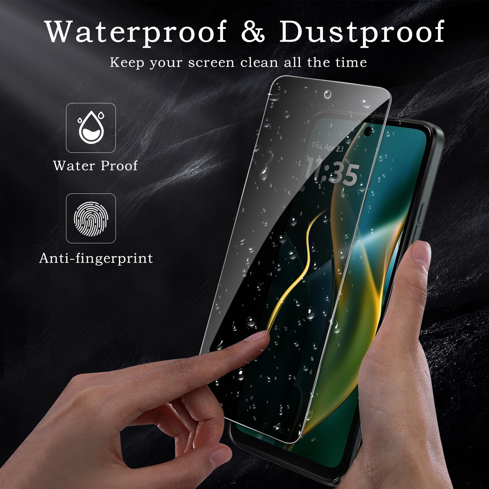 Pellicola protettiva per la privacy per Motorola Moto G 5G 2025, accessori in vetro temperato infrangibile, pellicola in vetro temperato anti spia, compatibile con custodie, ultra resistente, durezza
