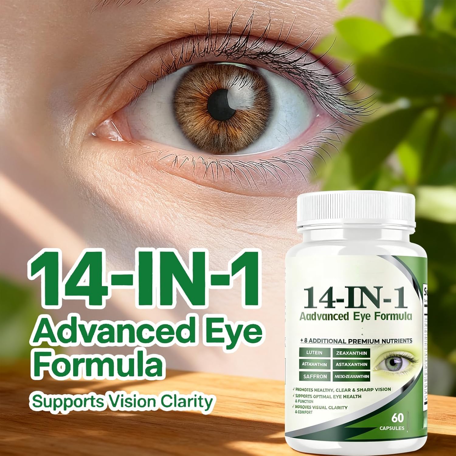 Ever Vision Formule oculaire avancée 14 en 1 pour améliorer la vision, 60 comprimés, 1 pièce