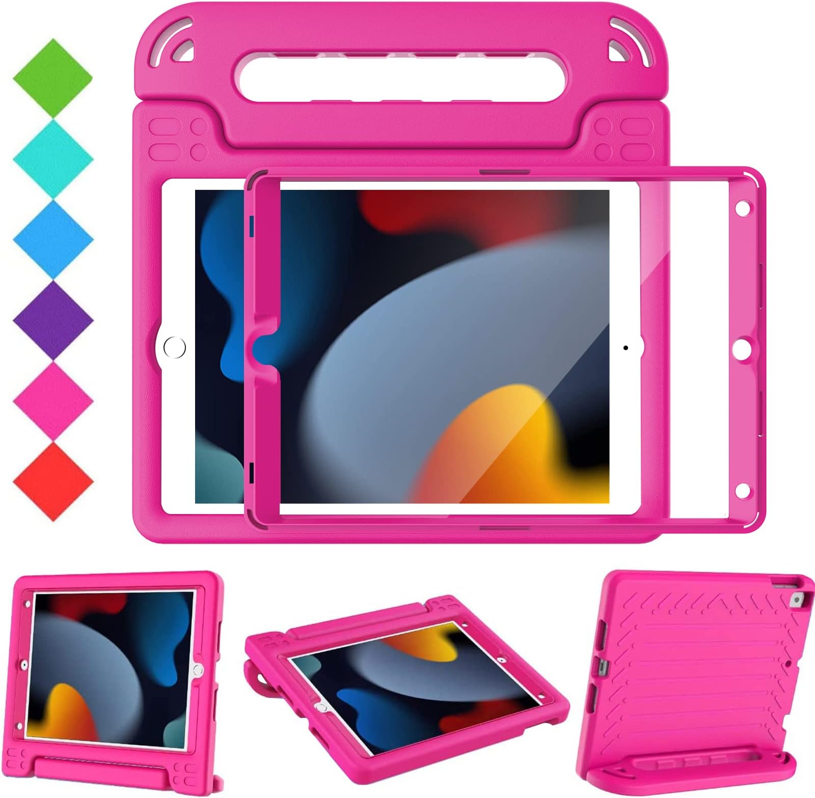 Surom Kids Case with Screen Protector for iPad 10.2 Inch 2021/2020/2019