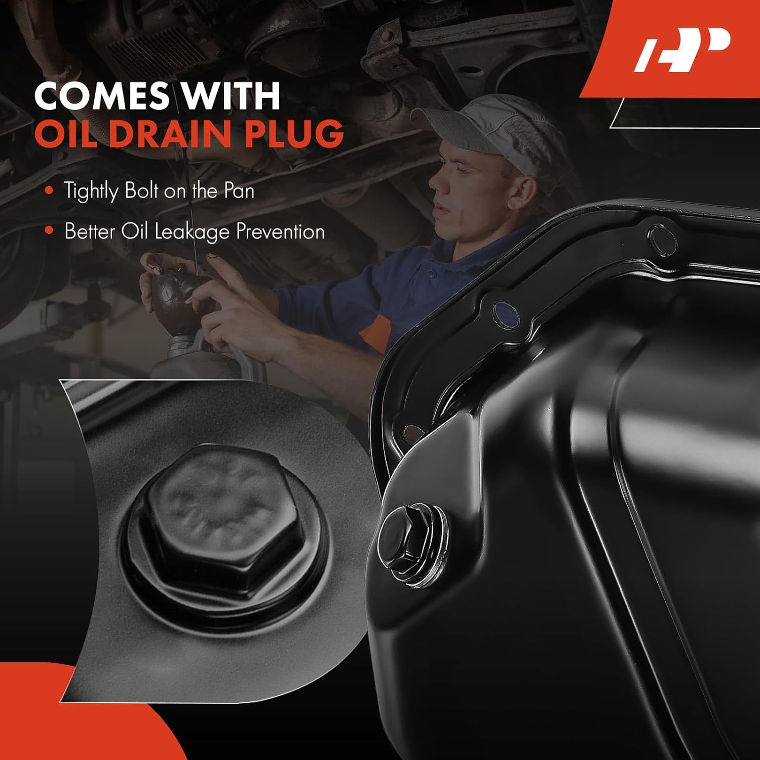 A-Premium Lower Engine Oil Pan Sump with Drain Plug Compatible with Toyota Camry 2007-2017, RAV4 2006-2012, Highlander 2008-2016, Sienna 2011-2013, Avalon, Venza & Lexus RX350, RX450h, ES350, 3.5L