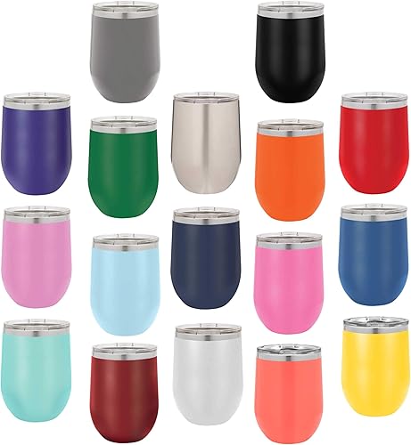 Miniatura 3 de I Swear That I Am Up To No Good - Vaso de vino de 12 onzas con grabado láser, sin tallo irrompible, con tapa, varios colores (azul claro mate)