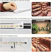 Vista 5 de Tiras de Luz de Crecimiento, LED de 150 Bombillas 3500K Regulables de Espectro Completo, Barras de Lámpara de Crecimiento de Plantas para Plantas