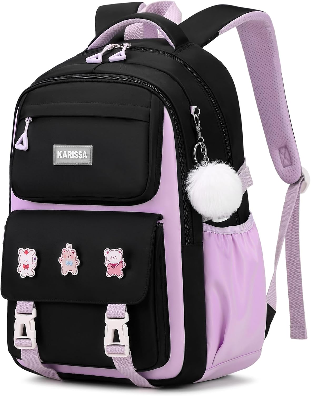 Mhtdet Girls Backpack – Water Resistant School Bag With Padded Laptop Sleeve, Lightweight Bookbag
