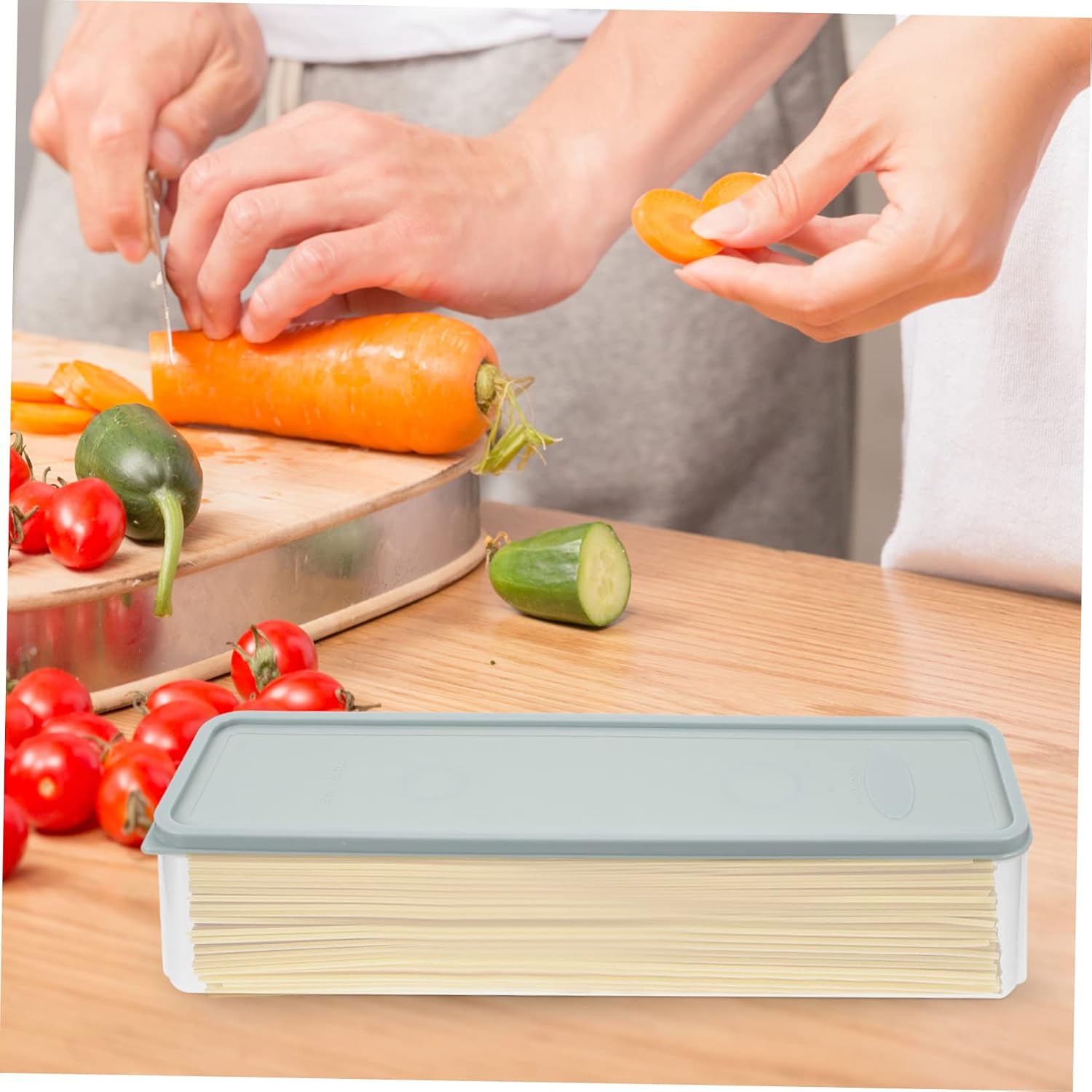 3pcs Water Tight Pasta Containers Rectangular Noodle Organizers for Refrigerator
