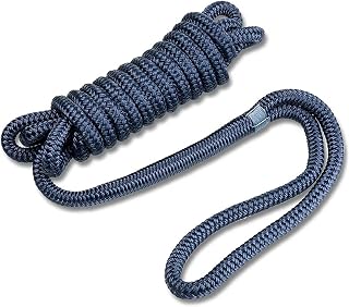 Cuerda de ancla, Líneas de muelle for barcos azules de 4,6 m/15 pies, cuerda de amarre, línea de nailon trenzado doble, cuerda de acoplamiento for barcos, accesorios marinos for yates,Multiusos