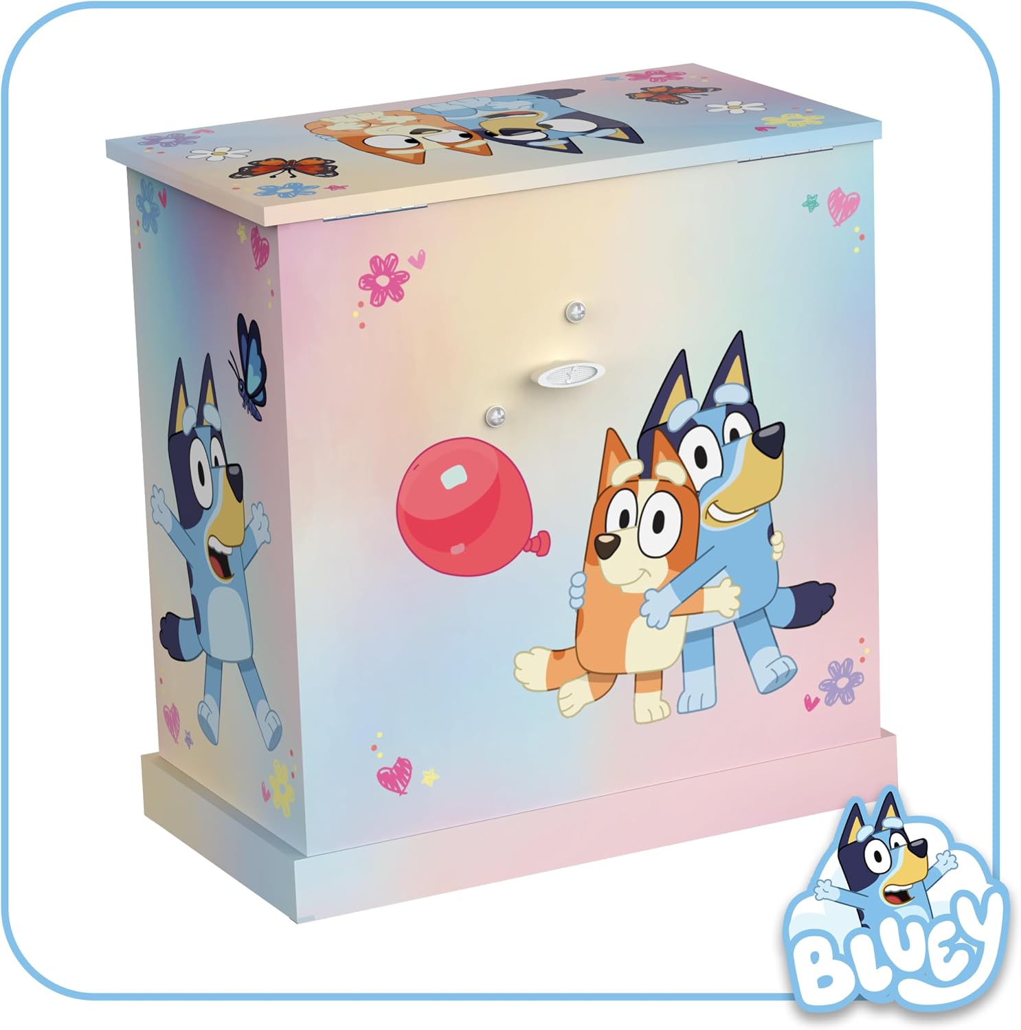Bluey Jewelry Box for Girls - Kids Musical Jewelry Box with Spinning Figurine and Drawers, Bluey Toys for Kids Ages 3-5 - Plays Bluey Theme Song - 9 x 5 x 9.3 in