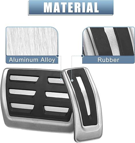 Miniatura 5 de X AUTOHAUX 3 piezas de reposapiés de freno de gas para Audi Q7 Q8 2017 2018 2019 2020 2021 para Porsche Cayenne 2019-2021 almohadillas de pedales de