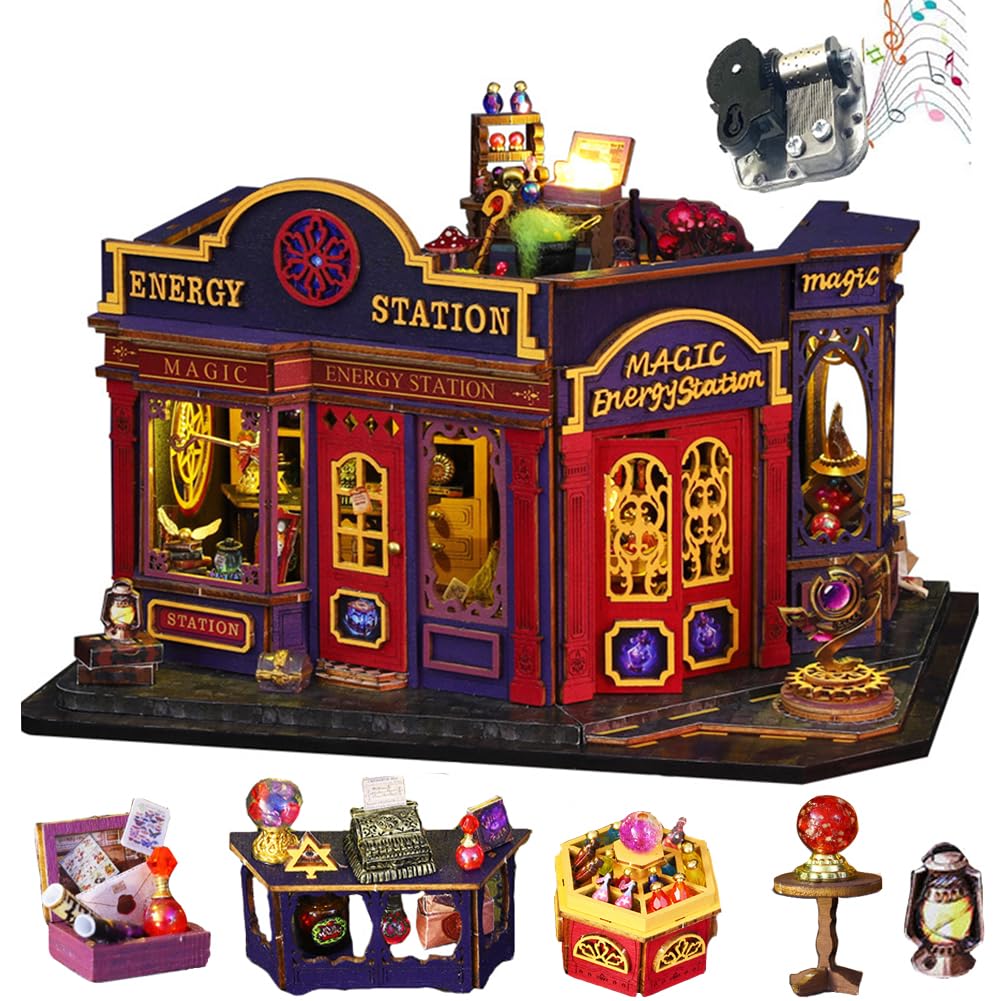 Kit fai da te in miniatura con mobili, mini kit per la creazione di decorazioni natalizie per adulti per costruire decorazioni natalizie di Halloween, regali per familiari o amici (senza