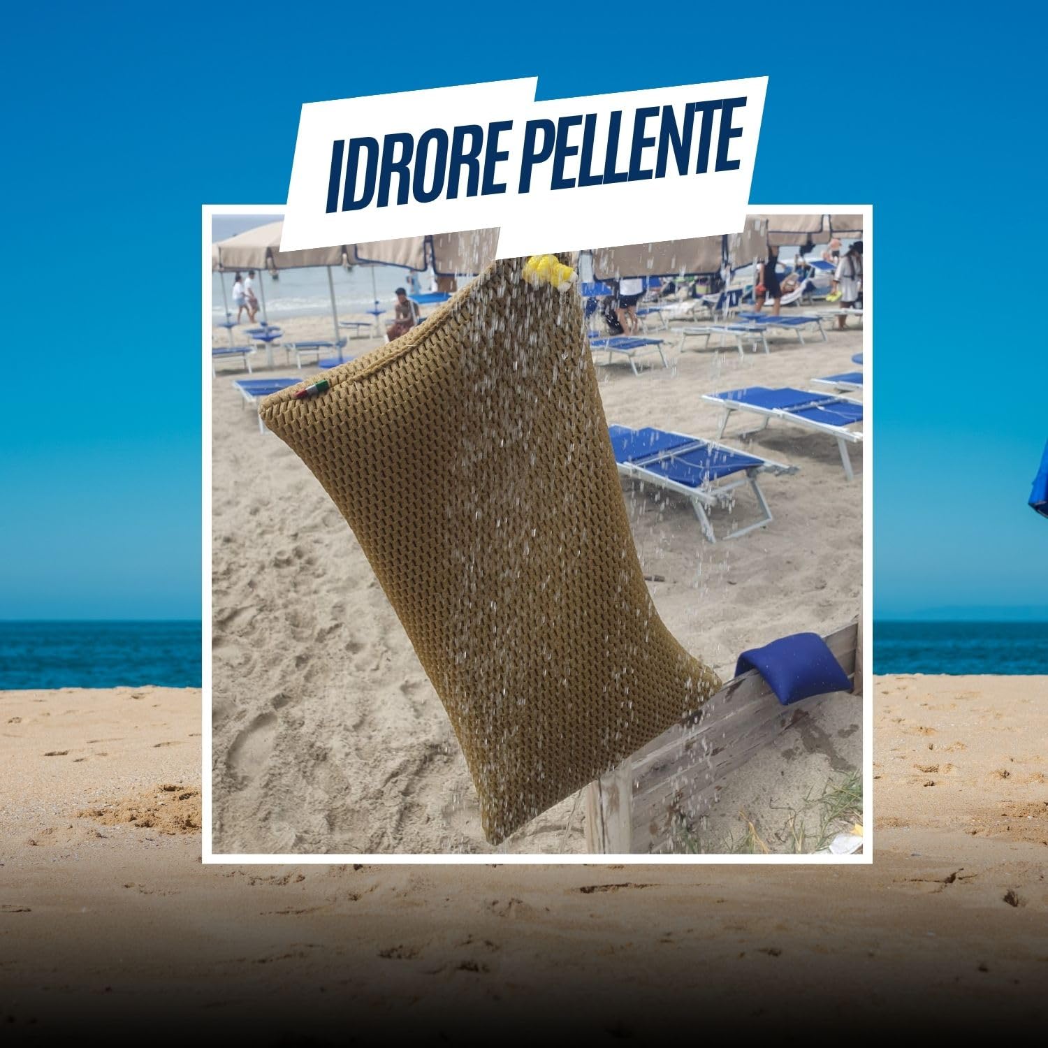 Cuscino Ergonomico Coussin TAKIweb De Mer Et Sauna Made In Italy U2013 Support Ergonomique Pour Dos Et Cou U2013 Flottant, Séchage Rapide, Avec Mousqueton. Relax à La Plage Cuscino Per Spiaggia