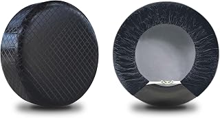 Set of 2 Tire Covers,Waterproof Aluminum Film Tire Sun Protectors,Weatherproof Tire Protectors (Black-2pcs, 24"-26")