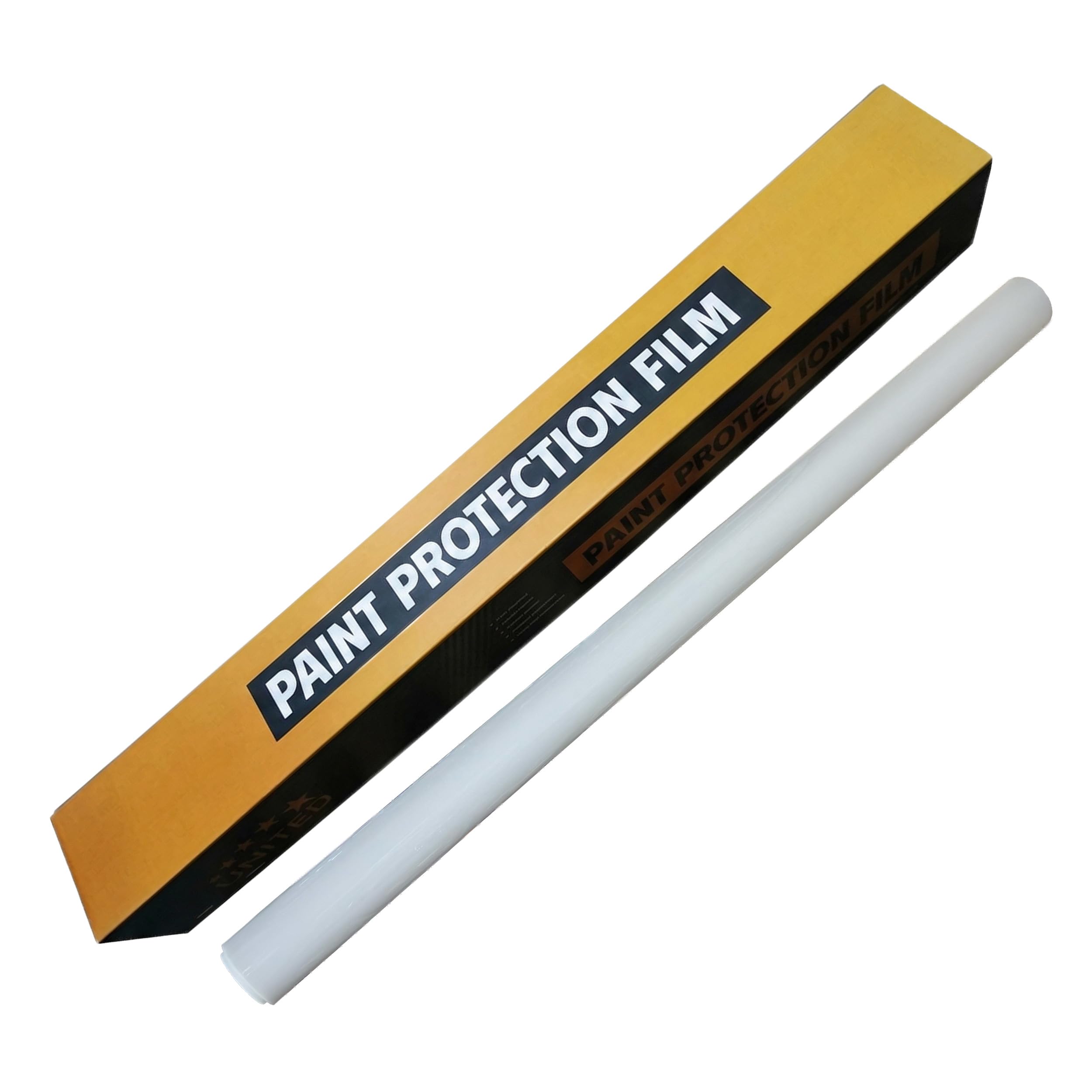 United Glossy Clear PPF Paint Protection Film - 7.5 mil TPU Polyurethane Automotive Clear Bra, Self Healing, UV Protection, Scratch and Stain Resistant Vinyl Wrap, 60 in x 50 ft Roll