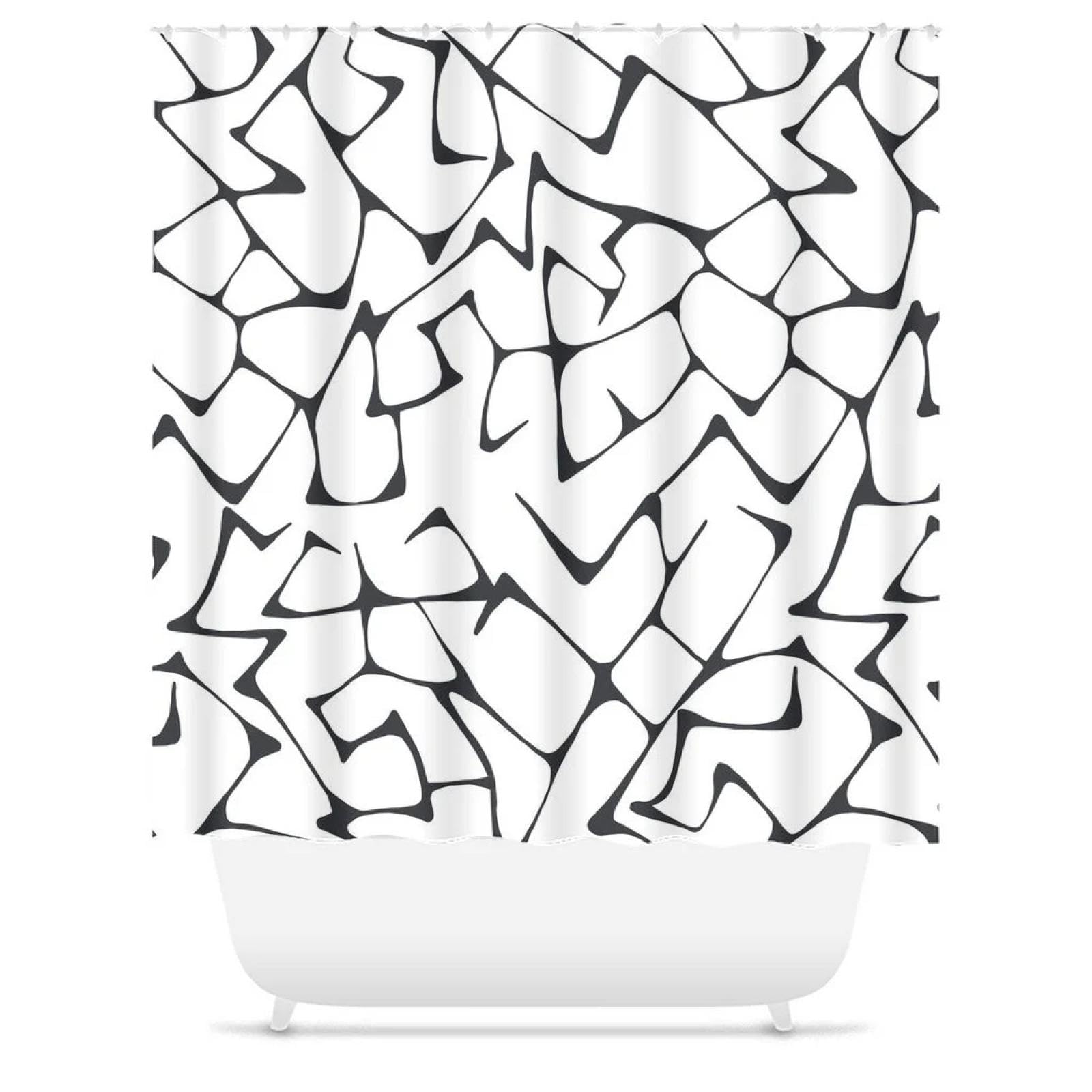 Rideau de douche minimaliste et contemporain grand format haut de gamme