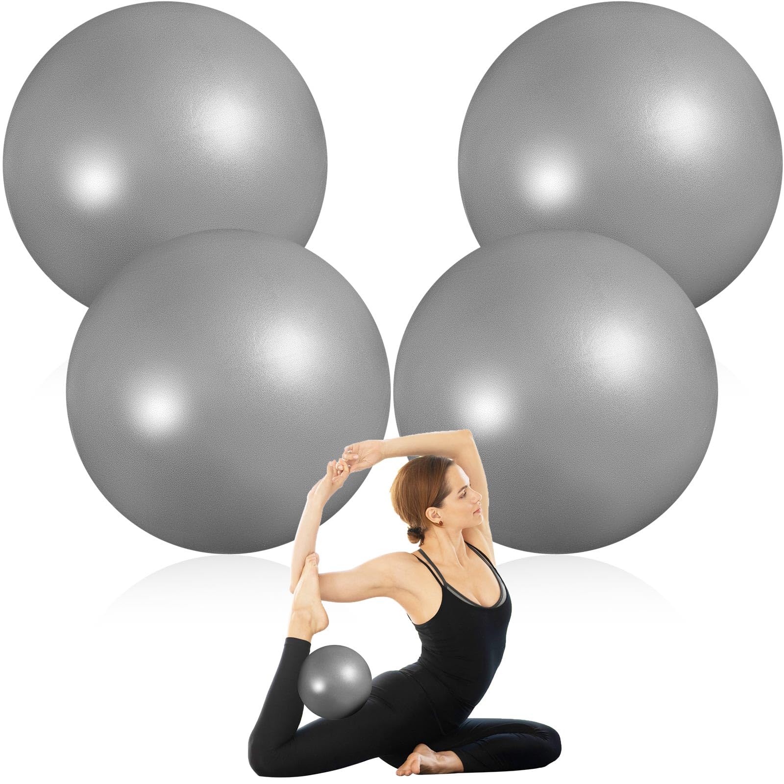 4 Pcs Small Pilates Ball Bulk 9 Inch Mini Yoga Ball