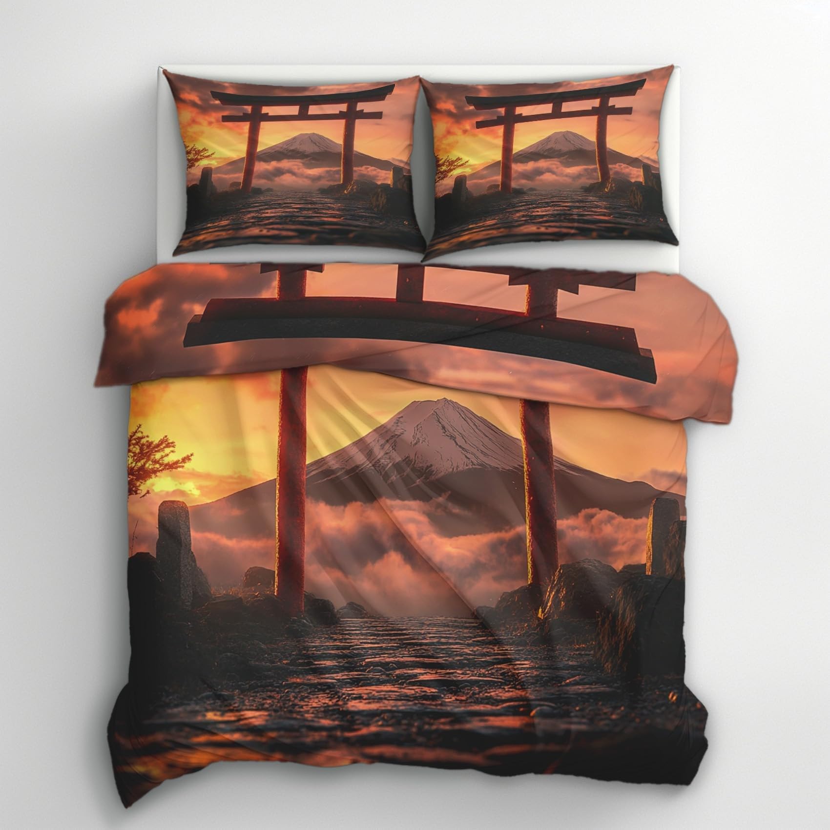 Housse de couette 200x200 japonais imprimé pour créer une chambre zen et relaxante