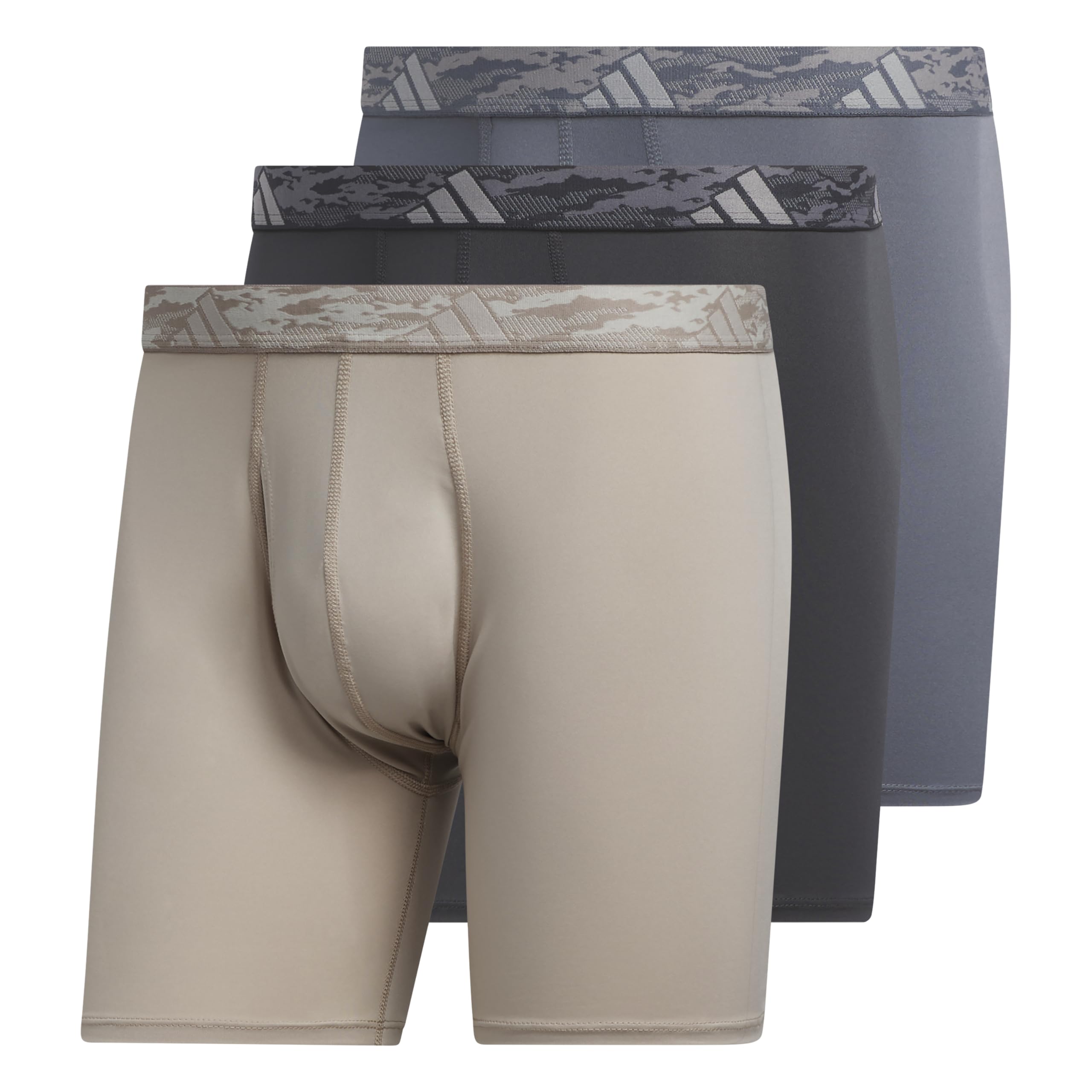 adidas Men's Microfiber Boxer Briefs Underwear (Multipack) Athletic Stretch-Fit