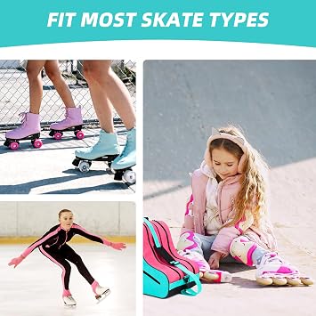Breathable Skate Bag with Adjustable Shoulder Strap - Large Capacity Fits Inline, Ice & Most Roller Skates