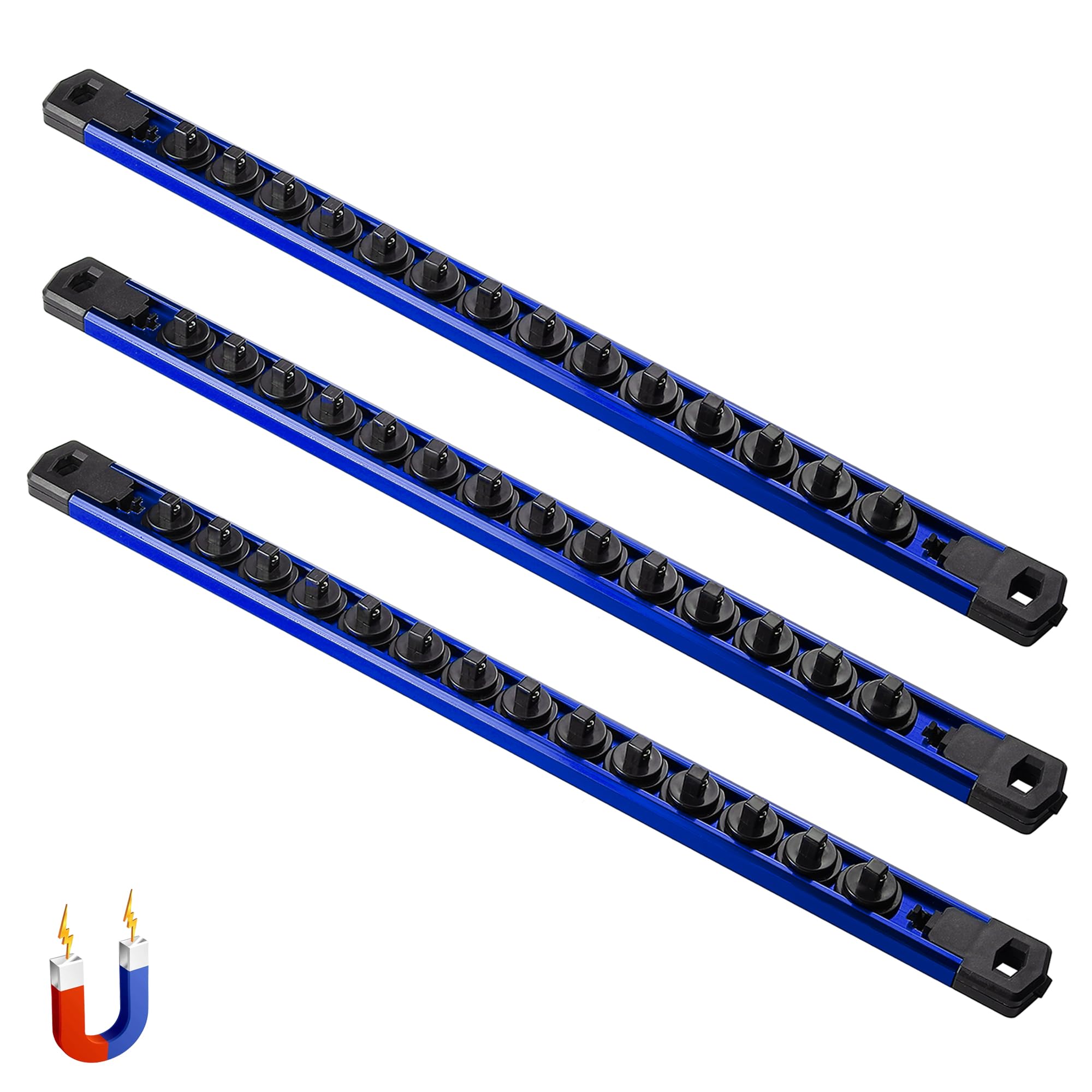 Snapklik.com : ALOANES 3-Piece Magnetic Socket Organizer, Heavy Duty ...