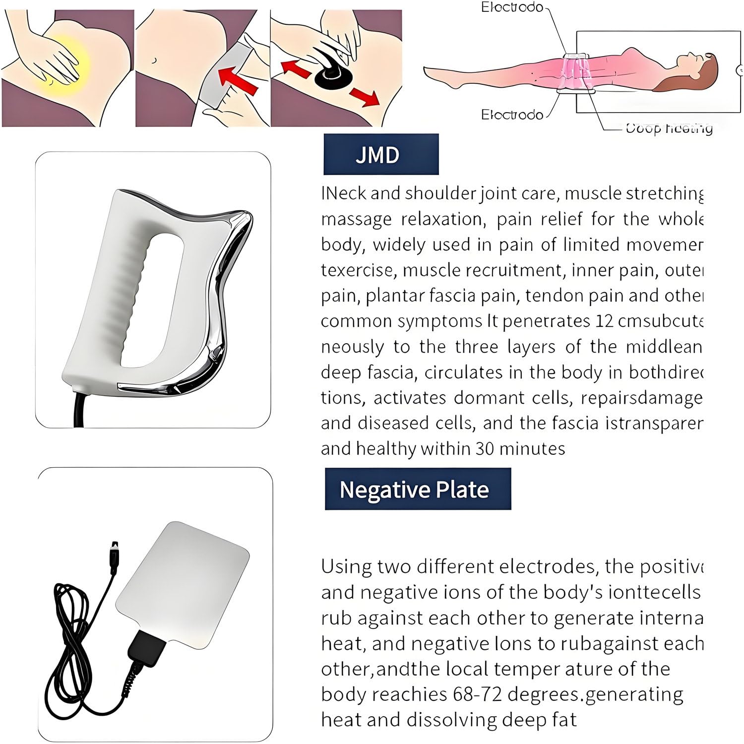 Dispositivo Portatile Terapia Tecar 448k Dolori Muscolari, Macchina Diatermia Terapia Tecar Ret/Cet, Bellezza + Modellamento + Benessere in Un'unica Macchina per Il Lifting Pelle