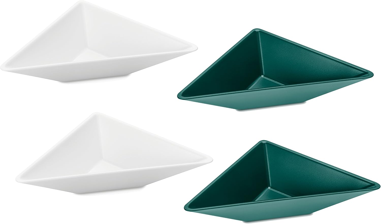 Koziol 3482386 TANGRAM 1 Serving Bowl Set, cotton white-emerald green/jungle green, One Size