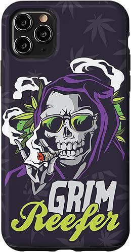 Vista 28 de iPhone 13 Cannabis Weed Marihuana Ganja Hemp Grim Reefer Smoking Gift Case
