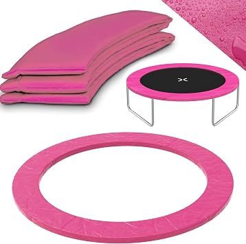 SKOK Trampoline Pad 12FT 14FT 15FT Trampoline استبدال وسادة السلامة ، لا ثقوب للقطب ، ملحقات الترامبولين للماء غطاء الربيع   