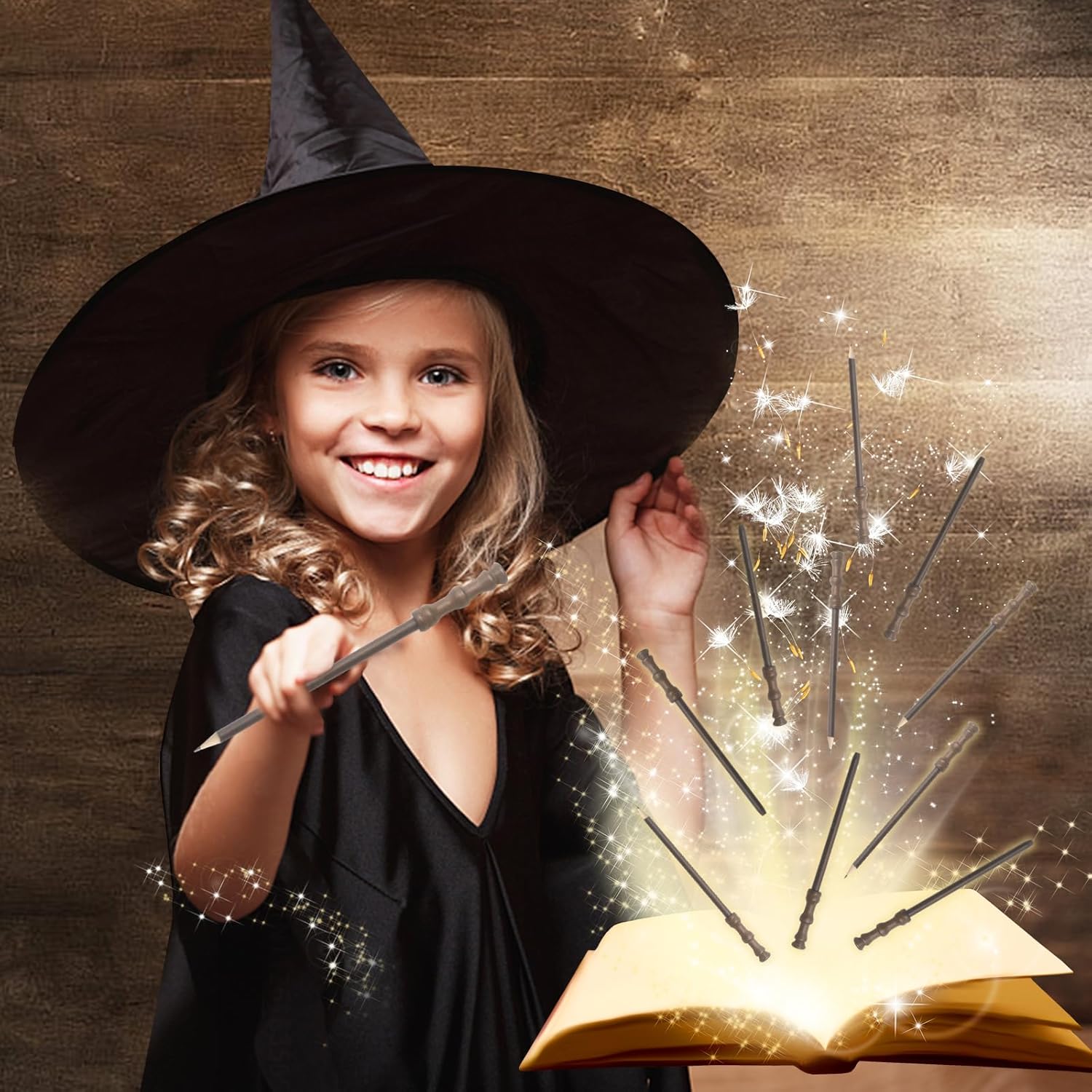 Wand Pencils, Cosplay Party Supplies forBoys/Girls Birthday, School Party Favors,Goody Bag Filler,Halloween Decor,School Rewards(24pcs)