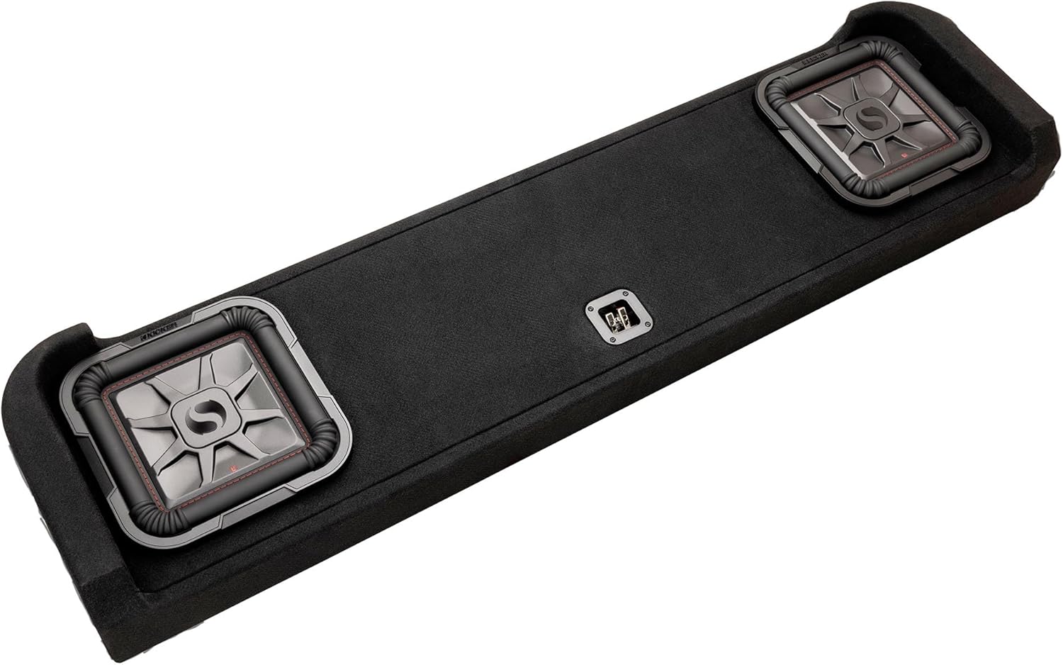 KICKER 51KFDL7T102 L7T Custom Fit Dual 10" Subwoofer Down Firing Enclosure, Compatible with Select F-150, 2-Ohm