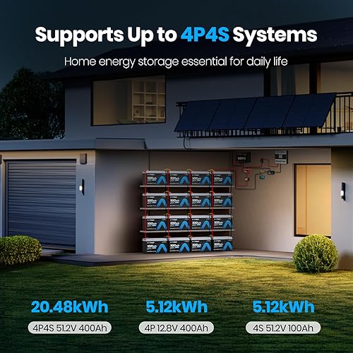 Miniatura 7 de Batería de litio LiFePO4 Bluetooth de 12.8 V 100 AH con autocalentamiento, BMS integrado de 100 A, corte de baja temperatura, soporta carga a baja