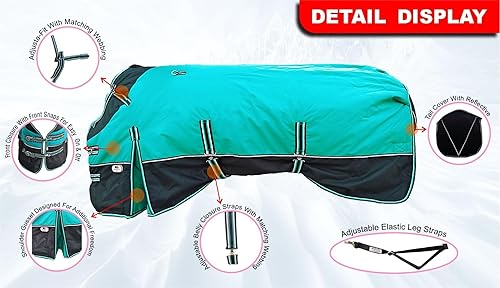 Miniatura 2 de Majestic Ally Manta de nailon Ripstop 600 D con cobertura impermeable, pesada, resistente a la lluvia y a la intemperie, para otoño o clima frío en