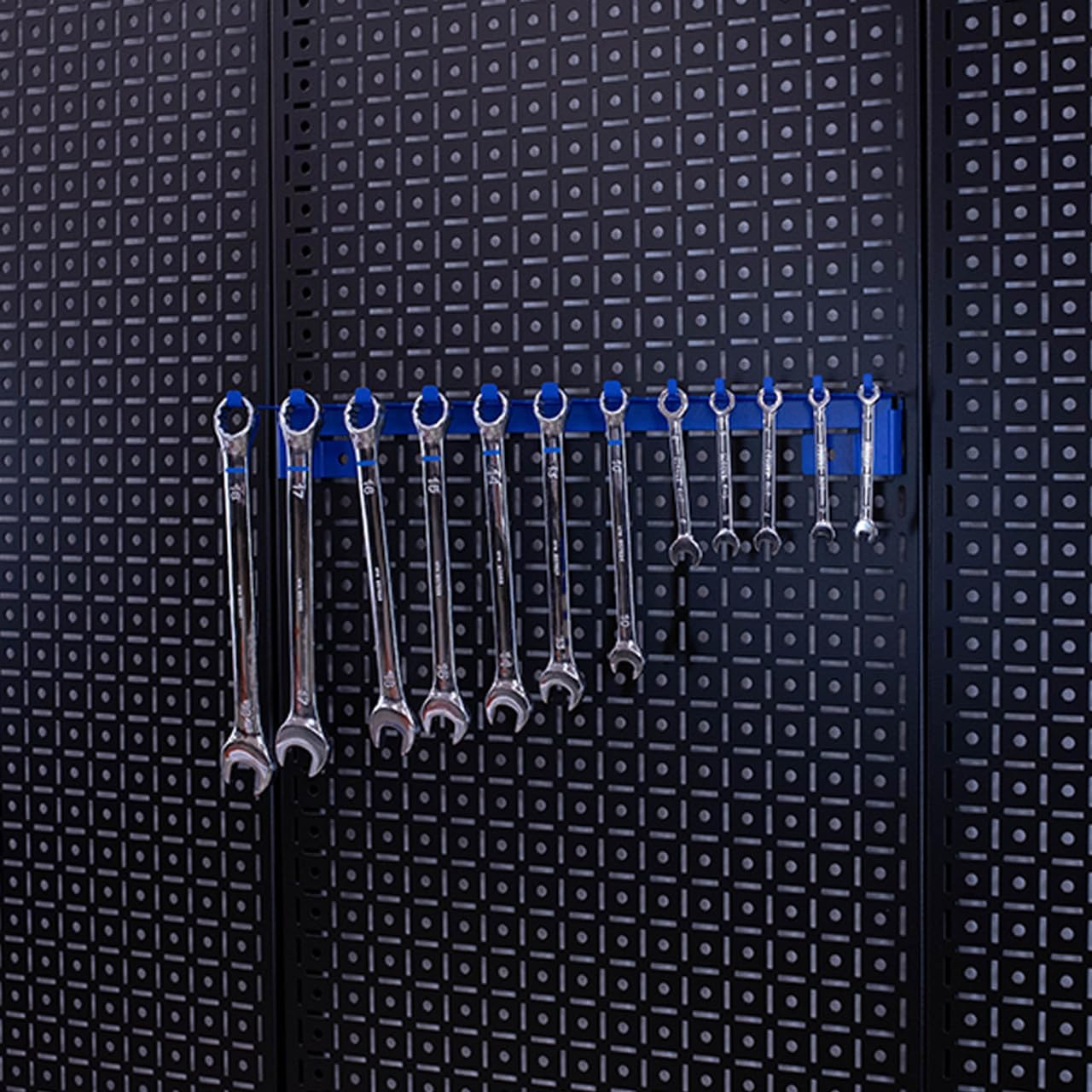 OmniWall Single Set Wrench Organizer Metal Pegboard Organization System - Orange