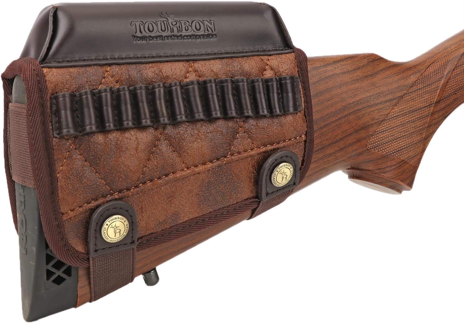 TOURBON Cheek Rest Pad with .22 Rifle Shell Holder Tactical Gun Stock