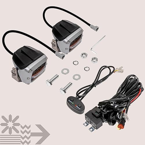 Miniatura 9 de TRUE MODS - Cubo de luz LED de 120 W para conducción todoterreno luz de marcador de giro ámbar Luces todoterreno para UTV ATV Jeep Wrangler camión