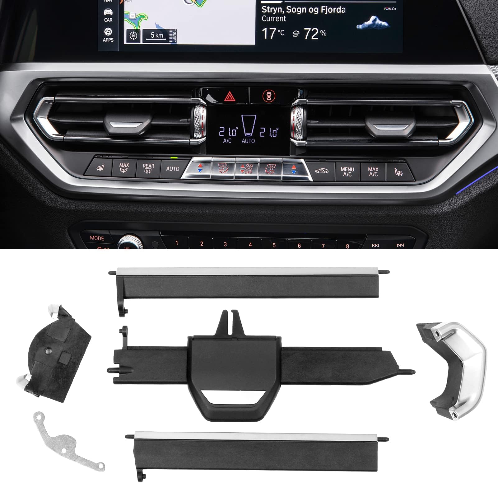 Jaronx Compatible with BMW Air Vent Clips Tab for 3' G20 G21/4' G22/X3 G01/X4 G02/Z4 G29, Upgraded AC Vent Trim Clips Air Conditioning Outlet Tab Set for BMW 3/4 Series,X3 X4 Z4(Right Side)